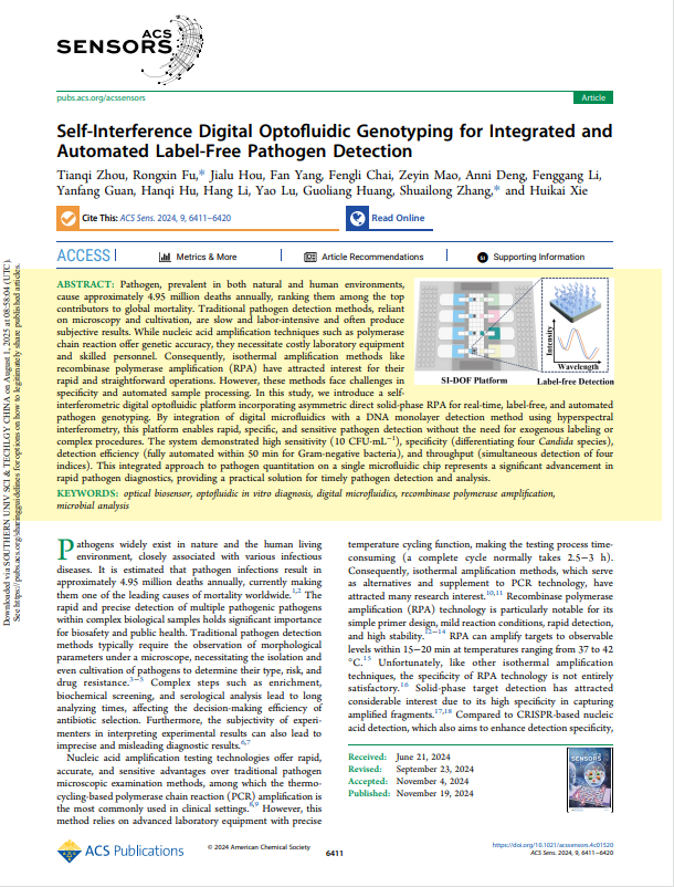 Self-Interference Digital Optofluidic Genotyping for Integrated and Automated Label-Free Pathogen Detection